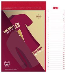 Arsenal FC - biurkowy kalendarz 2026