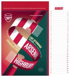 Arsenal FC - biurkowy kalendarz 2026