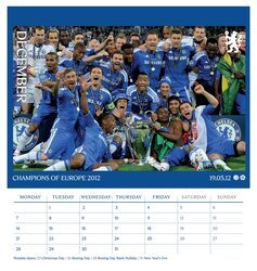 Chelsea FC - biurkowy kalendarz 2026