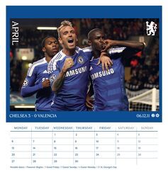 Chelsea FC - biurkowy kalendarz 2026