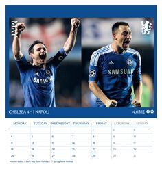 Chelsea FC - biurkowy kalendarz 2026