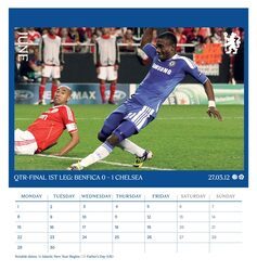 Chelsea FC - biurkowy kalendarz 2026