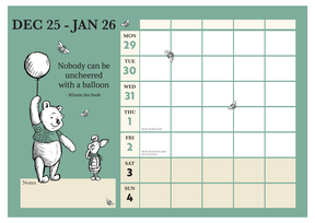 Kubuś Puchatek - kalendarz 2026 organizer