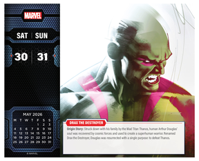 Marvel - kalendarz zdzierak 2026