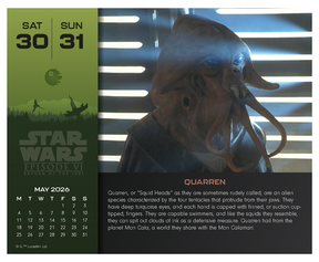 Star Wars Gwiezdne Wojny - kalendarz zdzierak 2026