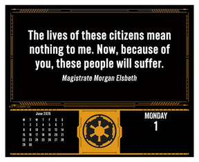 Star Wars The Mandalorian - kalendarz zdzierak 2026