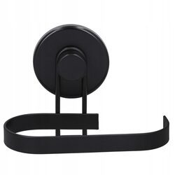 Uchwyt na papier toaletowy na przyssawkę czarny metalowy bez wiercenia loft