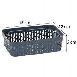 KOSZYK ORGANIZER 18x12 cm do łazienki biurka plastikowy do przechowywania