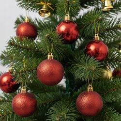 Bombki choinkowe nietłukące czerwone zestaw 16 sztuk 6 cm plastikowe