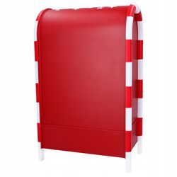 SKRZYNKA NA LISTY świąteczna dekoracja 40cm Mikołaj led muzyka śnieg usb