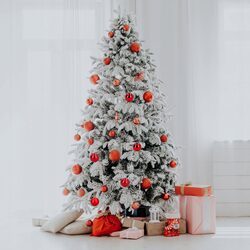 Bombki choinkowe plastikowe czerwone 7 cm zestaw 6 sztuk mix nietłukące