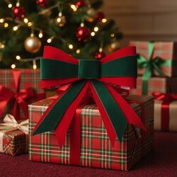 KOKARDA NA CHOINKE zielona świąteczna zawieszka na drzwi Boże Narodzenie