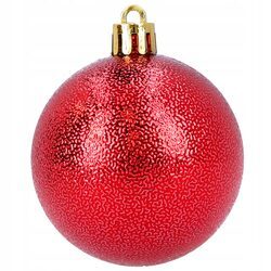 Bombki choinkowe zestaw 10 sztuk czerwone 5 cm mix nietłukące