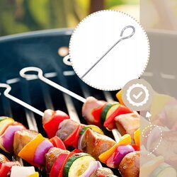 Szpikulce do szaszłyków 6 sztuk stal nierdzewna 35,5 cm długie na grilla