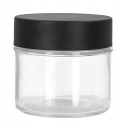 SŁOICZEK NA PRZYPRAWY i zioła pojemnik na żywność 80ml z czarną zakrętką