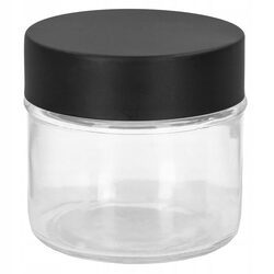 SŁOICZEK NA PRZYPRAWY i zioła pojemnik na żywność 80ml z czarną zakrętką