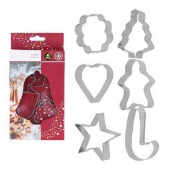 Foremki do pierników stalowe zestaw 6 sztuk wykrawacze do ciastek