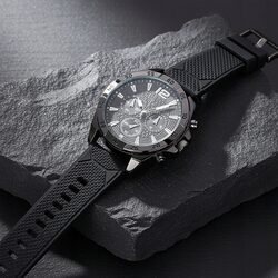 Zegarek męski czarny pasek silikonowy na prezent dla taty męża w pudełku