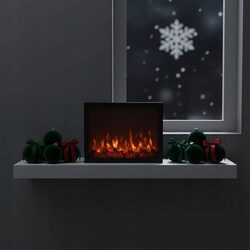 Kominek elektryczny 41x25 led metalowy bez grzania dekoracyjny wolnostojący