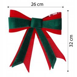 KOKARDA NA CHOINKE zielona świąteczna zawieszka na drzwi Boże Narodzenie