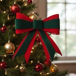 KOKARDA NA CHOINKE zielona świąteczna zawieszka na drzwi Boże Narodzenie