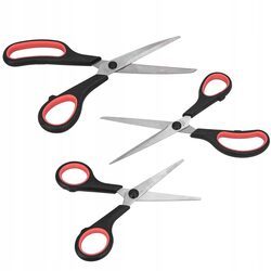 Nożyczki zestaw 3 sztuki domowe biurowe ostre nierdzewne uniwersalne