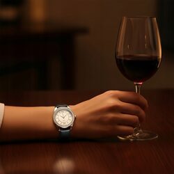 Zegarek damski elegancki klasyczny czarny skórzany pasek prezent dla mamy