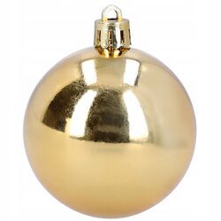 Bombki złote choinkowe 5 cm plastikowe nietłukące zestaw 10 szt ozdoby