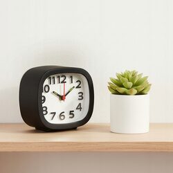 BUDZIK na baterie analogowy cichy mechanizm bez tykania zegarek na biurko