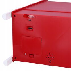 SKRZYNKA NA LISTY świąteczna dekoracja 40cm Mikołaj led muzyka śnieg usb