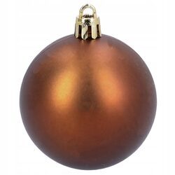 Bombki choinkowe zestaw ozdób brązowe miedziane 6 cm 16 sztuk nietłukące