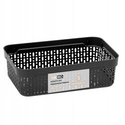 KOSZYK ORGANIZER czarny plastikowy koszyczek do łazienki na biurko 22x14,5