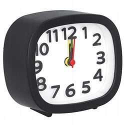 BUDZIK na baterie analogowy cichy mechanizm bez tykania zegarek na biurko