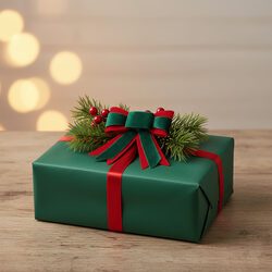 Kokardy na choinke zielone zawieszki świąteczne zestaw 3 sztuki stroik