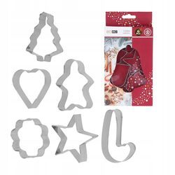 Foremki do pierników stalowe zestaw 6 sztuk wykrawacze do ciastek