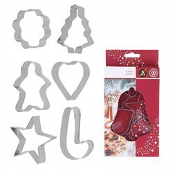 Foremki do pierników stalowe zestaw 6 sztuk wykrawacze do ciastek