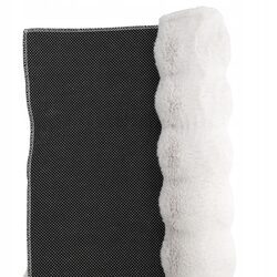 Dywan 100 x 150 biały miękki pluszowy puszysty antypoślizgowy z fakturą