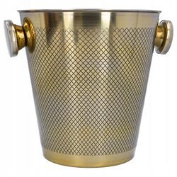 WIADERKO NA LÓD stalowe złote pojemnik na lód do butelki cooler 4,5l duże