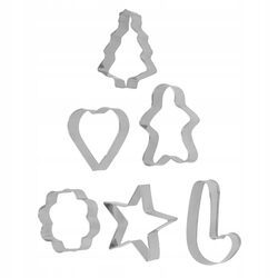 Foremki do pierników stalowe zestaw 6 sztuk wykrawacze do ciastek