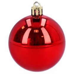 Bombki choinkowe zestaw 10 sztuk czerwone 5 cm mix nietłukące