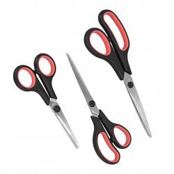 Nożyczki zestaw 3 sztuki domowe biurowe ostre nierdzewne uniwersalne