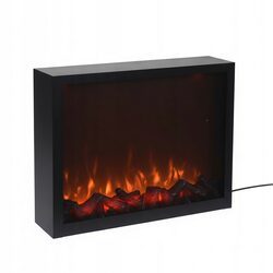 Kominek elektryczny 41x25 led metalowy bez grzania dekoracyjny wolnostojący