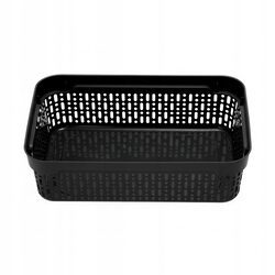 KOSZYK ORGANIZER czarny plastikowy koszyczek do łazienki na biurko 22x14,5