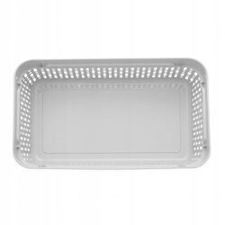 Koszyk organizer szary 22x14,5 cm plastikowy pojemnik ażurowy do szuflady