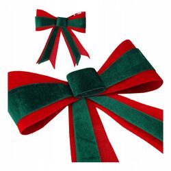 KOKARDA NA CHOINKE zielona świąteczna zawieszka na drzwi Boże Narodzenie