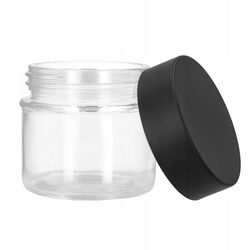 SŁOICZEK NA PRZYPRAWY i zioła pojemnik na żywność 80ml z czarną zakrętką