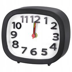 BUDZIK na baterie analogowy cichy mechanizm bez tykania zegarek na biurko