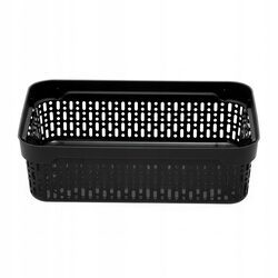 KOSZYK ORGANIZER czarny plastikowy koszyczek do łazienki na biurko 22x14,5