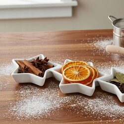 Miseczki na przekąski porcelanowe zestaw świąteczny 29,5cm do sosów dipów