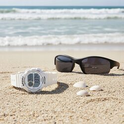 Zegarek sportowy biały damski elektroniczny stoper alarm podświetlenie led